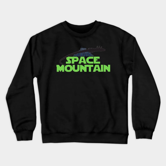 Space Mountain Crewneck Sweatshirt by mattrodz